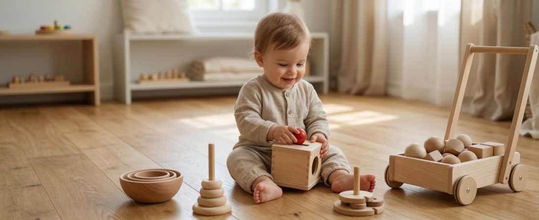 Cadeau 1 an : Les 5 jouets Montessori indispensables pour son développement