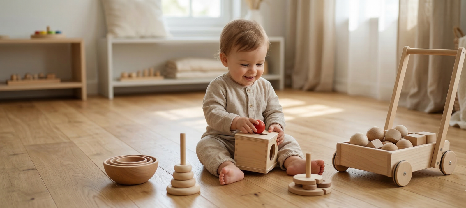 Cadeau 1 an : Les 5 jouets Montessori indispensables pour son développement
