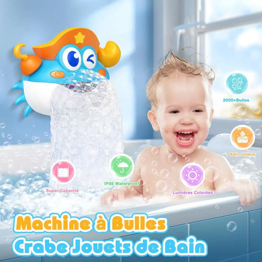 Jouet de bain crabe à bulles – photo 4