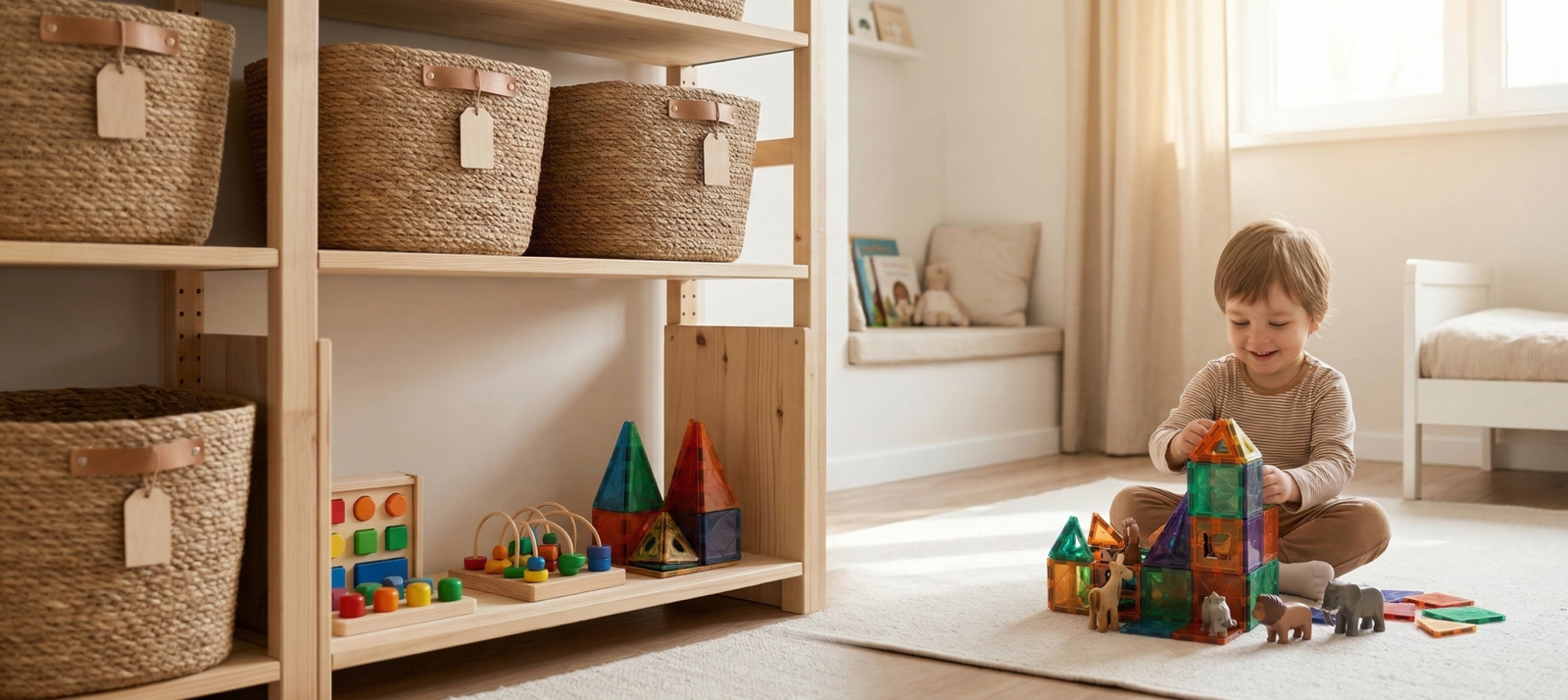 Rotation des jouets : le secret de crèche pour que votre enfant joue (enfin) seul dans sa chambre
