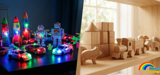 Jouets plastique clignotant vs Jouets bois naturel : ce qui se passe vraiment dans le cerveau de votre bébé