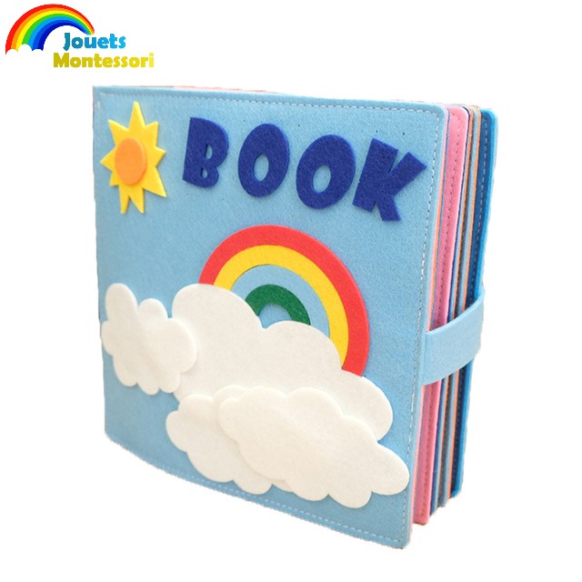 Livre Tissu Bébé Montessori Livre Déveil Tissu Bebe Jouets Dactivité Et De Développement Pour Nouveau-nés Livre En Tissu Doux Pour Bébé 